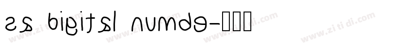 sa digital numbe字体转换
